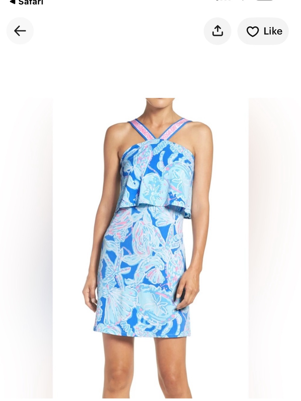 Lilly Pulitzer Bay Blue Into The Deep Shay Dress Size Medium